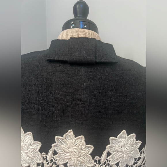 New Kate Spade Madison Avenue Collection Silk Lace Coat Black White Box Stunning - Picture 5 of 10